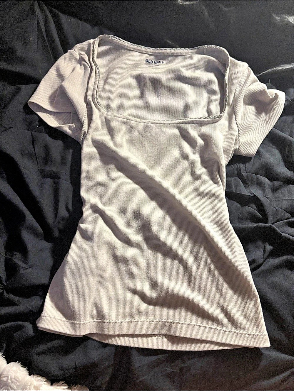 Old Navy Ribbed Square-Neck T-Shirt Pink